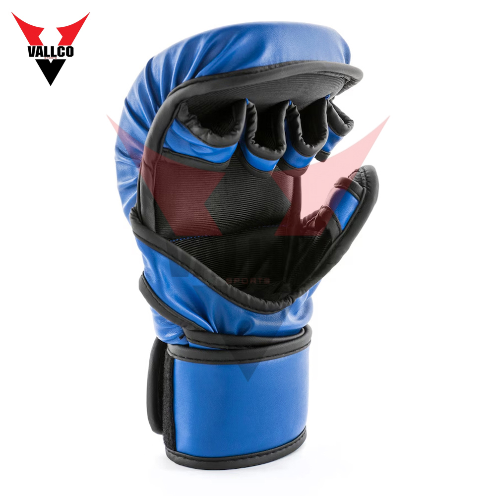Blue 5 OZ Highland Quality Fully Customized Logo Print Best Supplier Adult Wear MMA Training Gloves - view 11