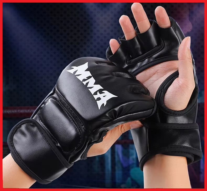 Blue 5 OZ Highland Quality Fully Customized Logo Print Best Supplier Adult Wear MMA Training Gloves - view 14
