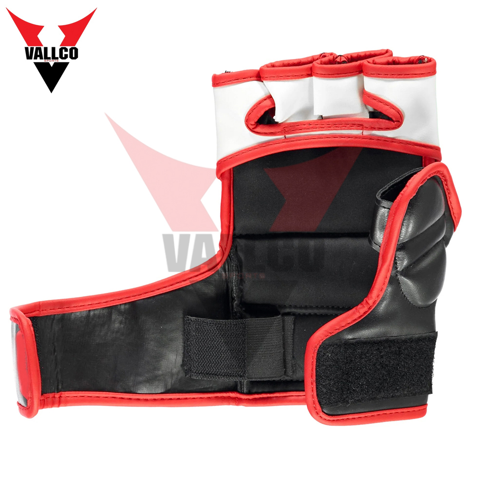 Black Red Color Highland Quality Leather Material Adult Wear MMA Training Gloves - view 8