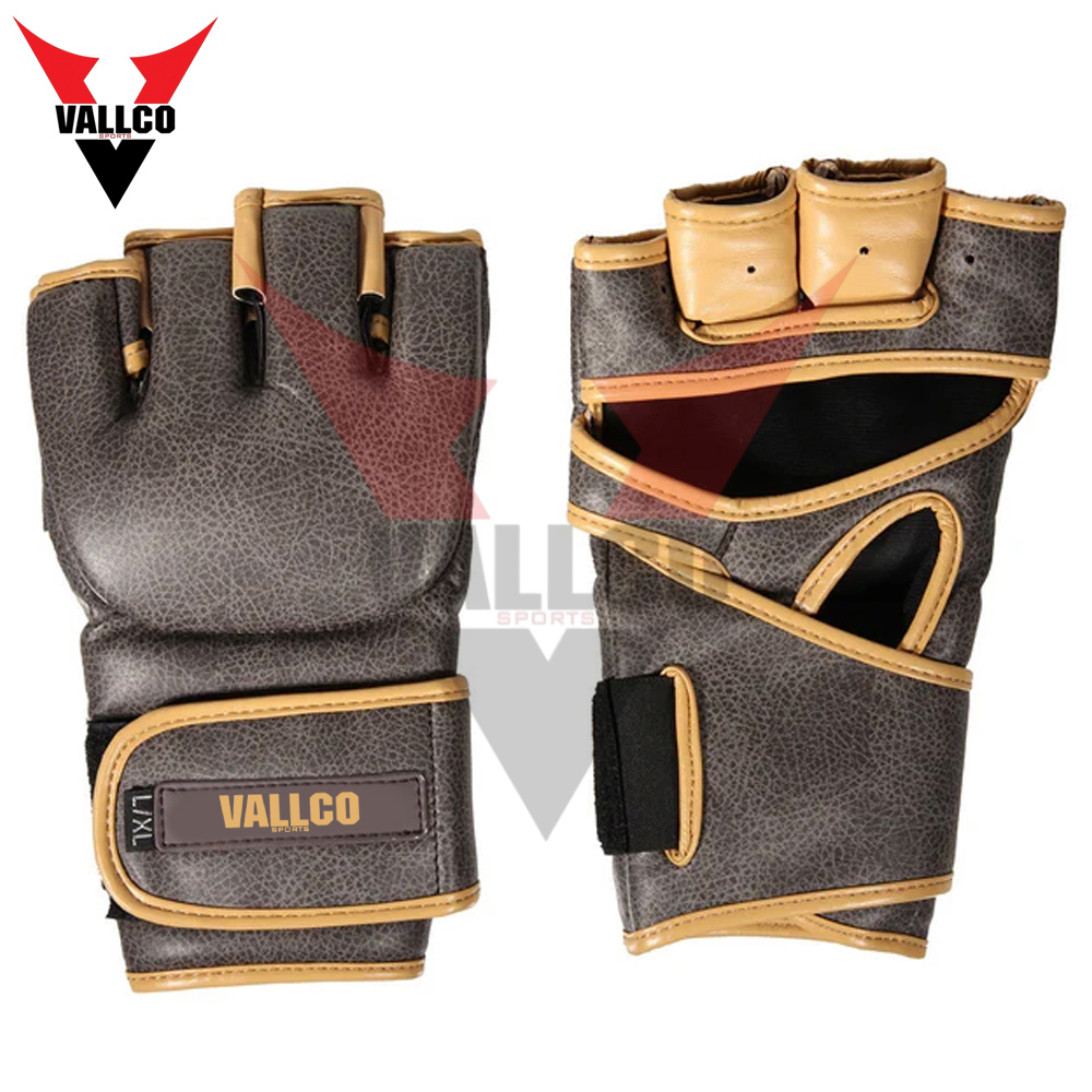 6 OZ Golden Rib Good Quality Latest Design Fighting Training Adult Wear Newest PU Leather MMA Gloves - view 6
