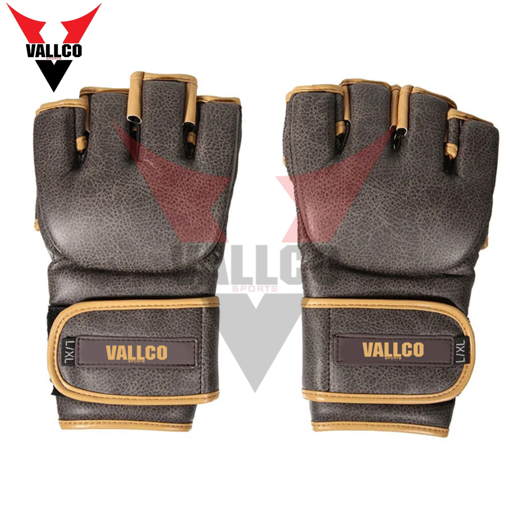 6 OZ Golden Rib Good Quality Latest Design Fighting Training Adult Wear Newest PU Leather MMA Gloves - view 9