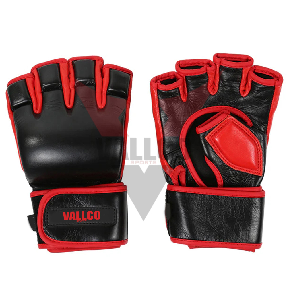 Red Black Color Made In Pakistan OEM Service Best Supplier Soft Touch Material MMA Training Gloves