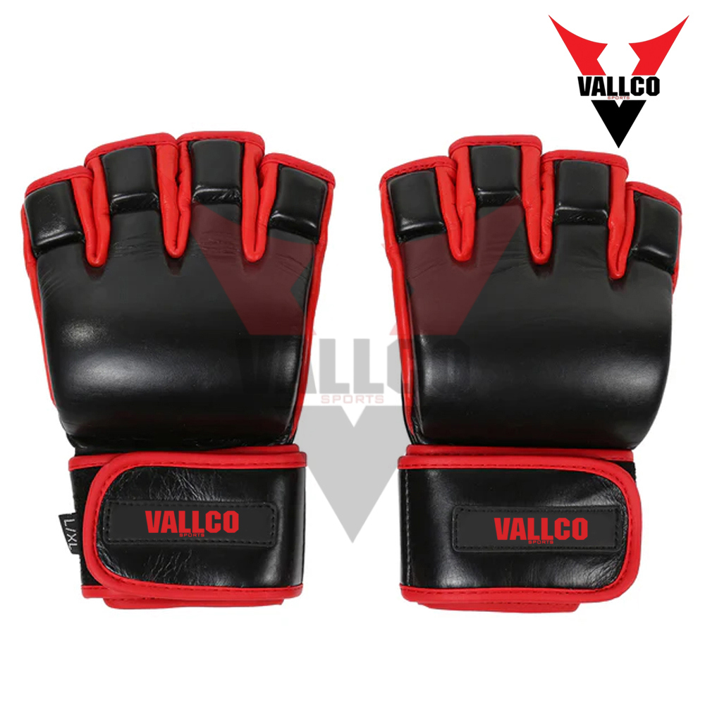 Red Black Color Made In Pakistan OEM Service Best Supplier Soft Touch Material MMA Training Gloves - view 4