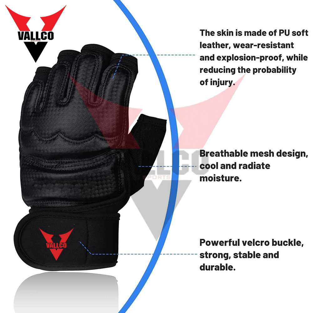  In Different Color Half Finger Punching Bag Fighting Training Black Medium Size MMA Gloves - view 10