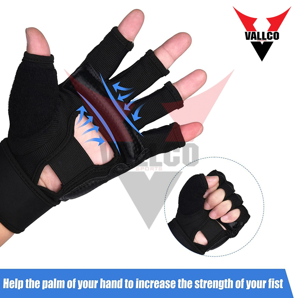  In Different Color Half Finger Punching Bag Fighting Training Black Medium Size MMA Gloves - view 11