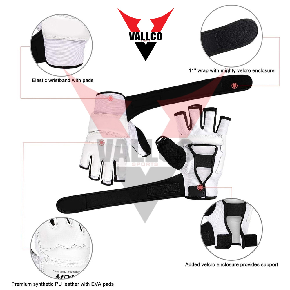 Black White Color Highest Quality PU Leather Material Newest Product  MMA Training Gloves - view 3