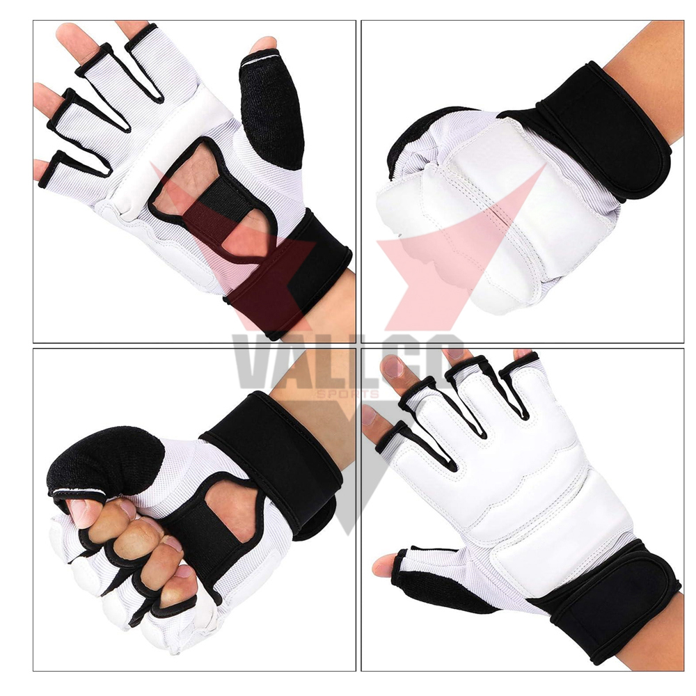 Black White Color Highest Quality PU Leather Material Newest Product  MMA Training Gloves - view 11