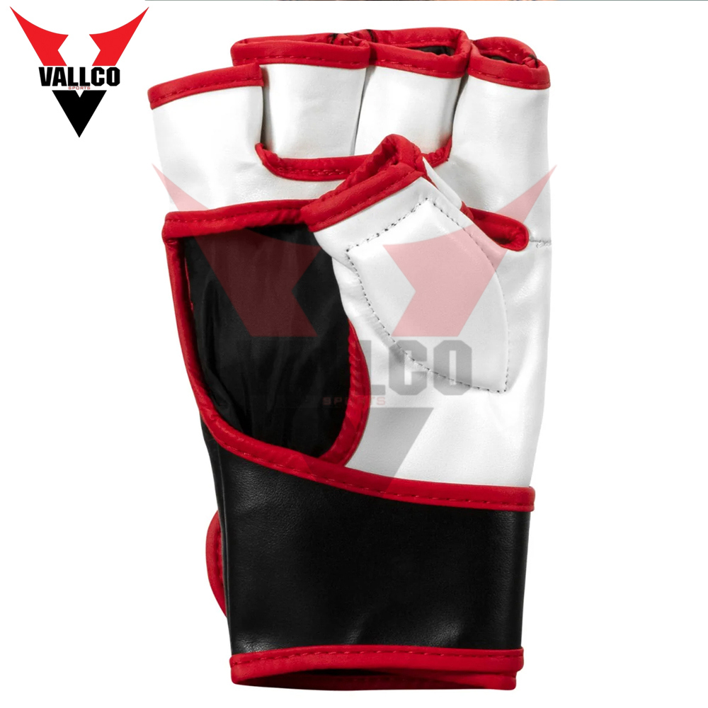 Black White Contrast Color New Arrival Pu Leather Material Newest MMA Gloves - view 3