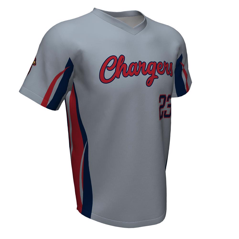 Baseball V Neck Chargers Jersey
