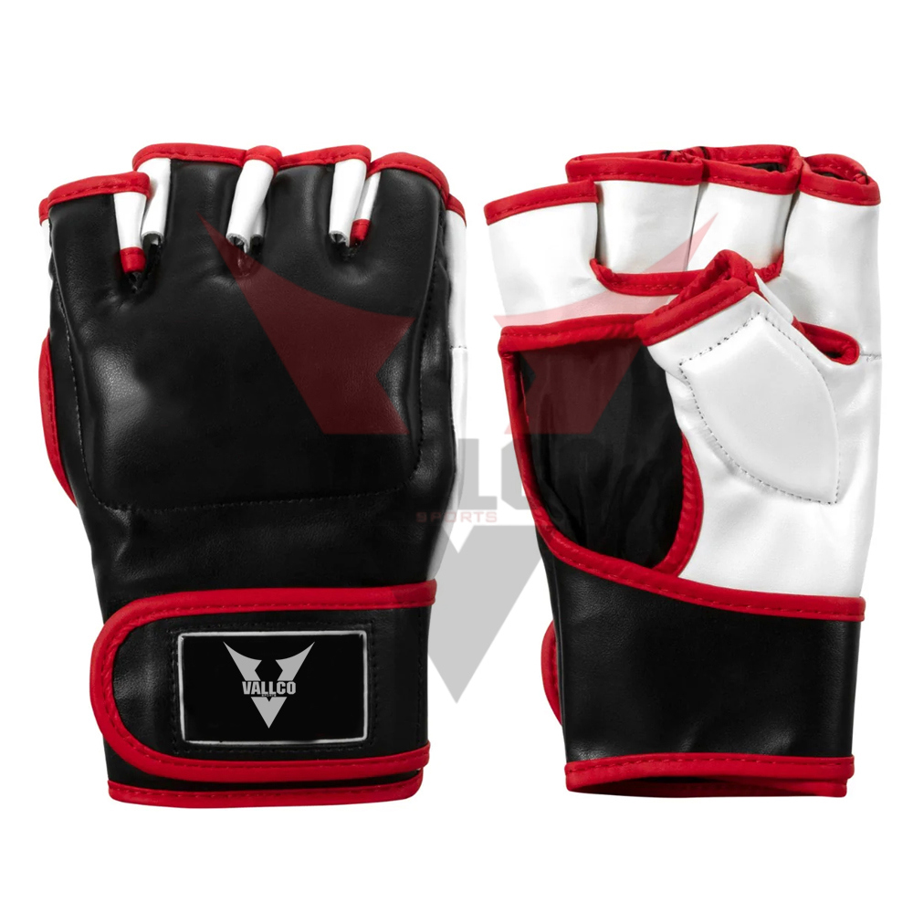 Black White Contrast Color New Arrival Pu Leather Material Newest MMA Gloves - view 7