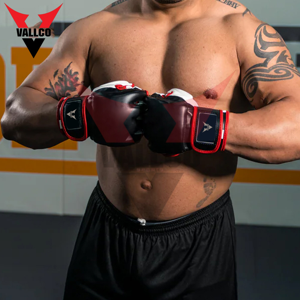 Black White Contrast Color New Arrival Pu Leather Material Newest MMA Gloves - view 12