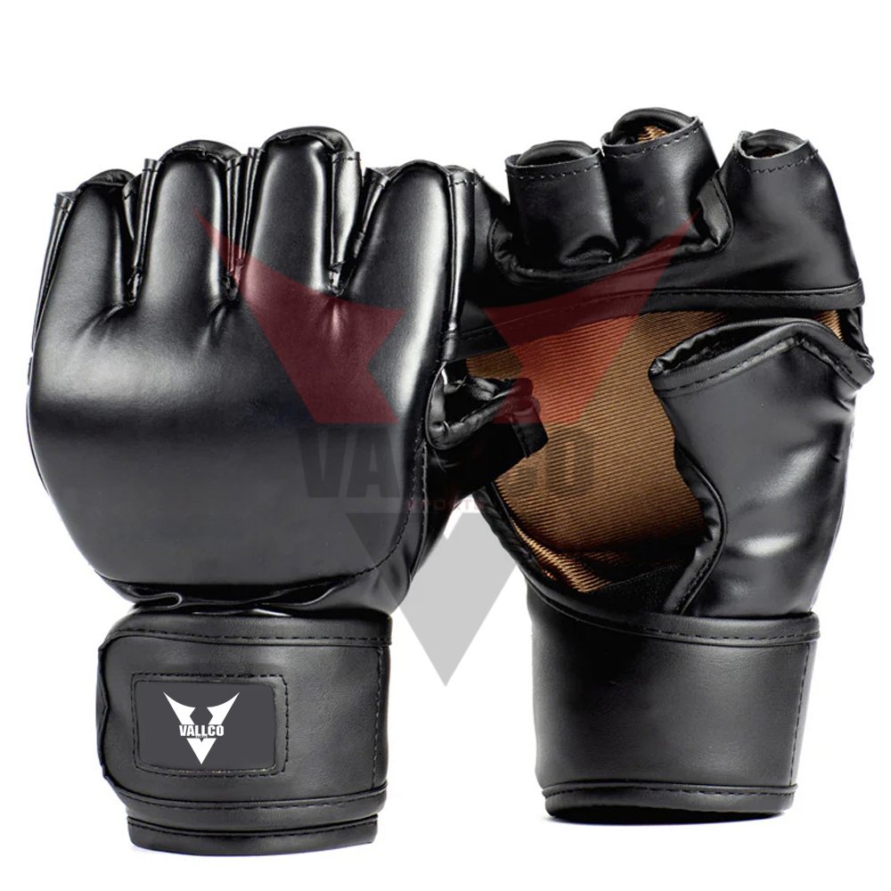 Black Color Good Supplier With Best Price Customized Made Adult Wear MMA Gloves
