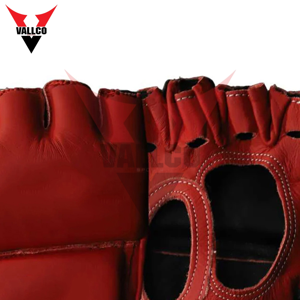 Black Red Contrast Color Good Seller With Own Logo Print Best Seller Men MMA Gloves - view 8