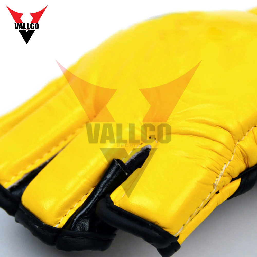 Yellow And Black Color Customization Best Quality Breathable Product Unique Design Boxing MMA Gloves - view 6