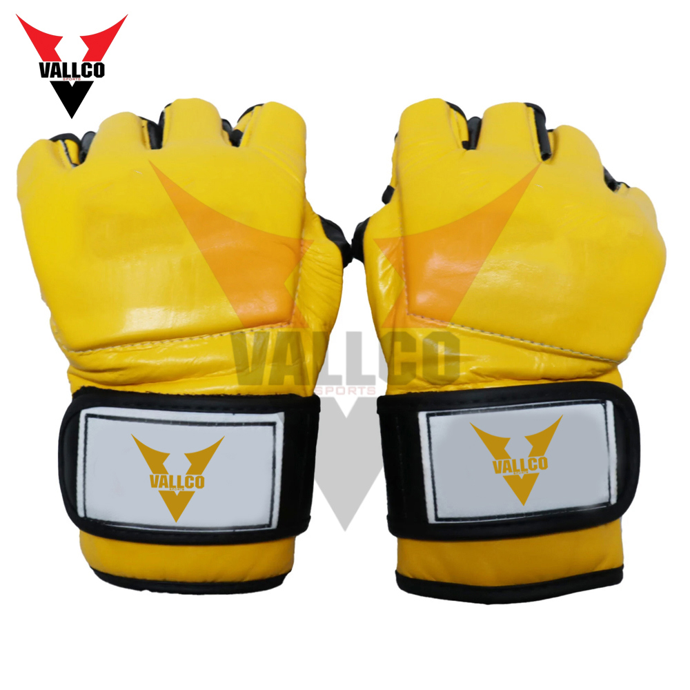 Yellow And Black Color Customization Best Quality Breathable Product Unique Design Boxing MMA Gloves - view 10