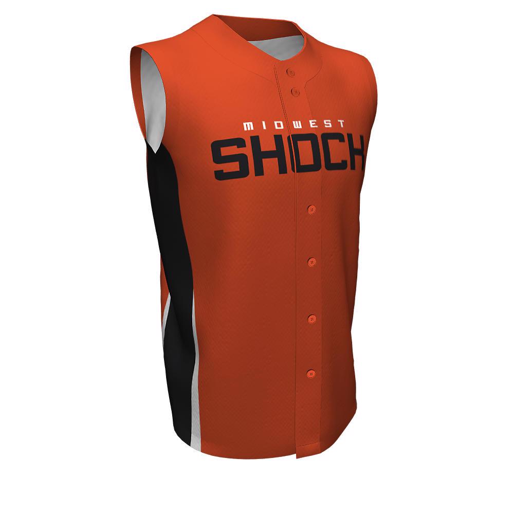 Baseball Full Button Sleeveless Jerseys Shoch - view 5