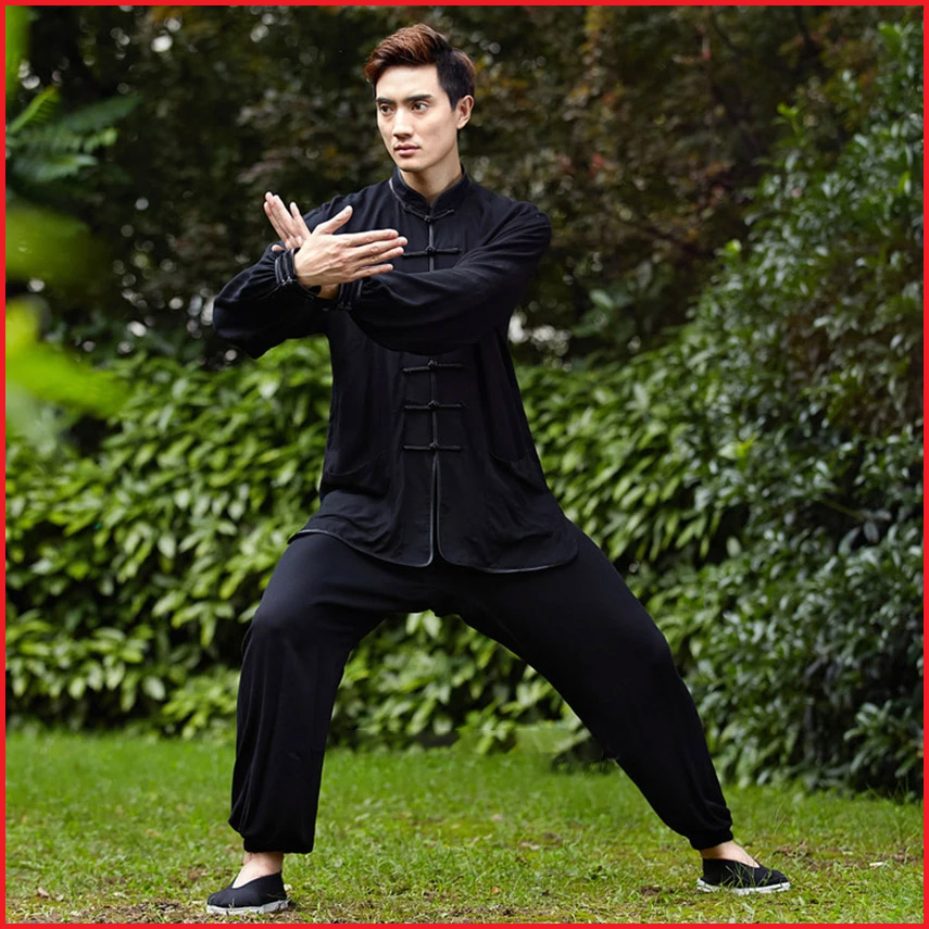 Kung Fu Uniform Shirt Suit Chinese Traditional Costume Theme Party Clothes Blue Kung Fu Uniform - view 15