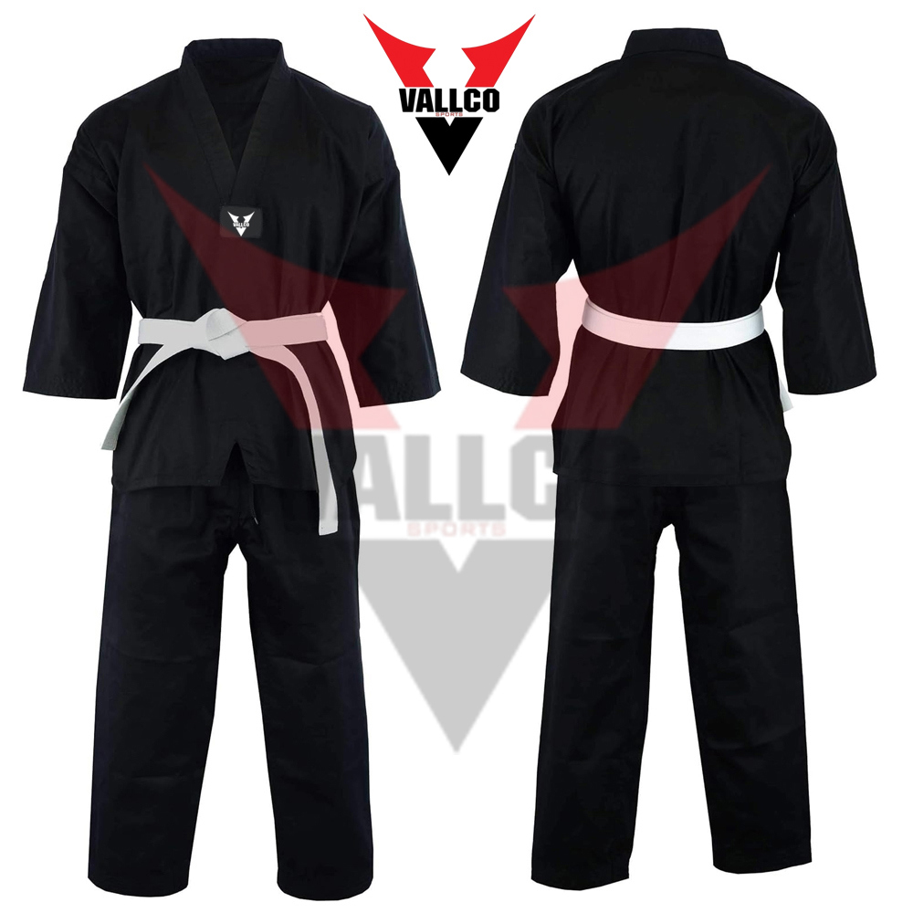 Black Color 100% Cotton Fabric Men Taekwondo Suit In Wholesale Martial Arts Wear Taekwondo Uniform - view 6