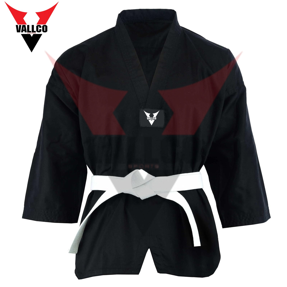 Black Color 100% Cotton Fabric Men Taekwondo Suit In Wholesale Martial Arts Wear Taekwondo Uniform - view 10