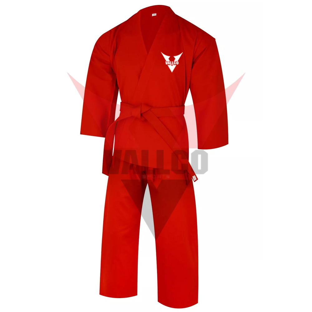  In Red Color Adult Wear Light Weight Good Selling Best Soft Material Fighting Taekwondo Uniform