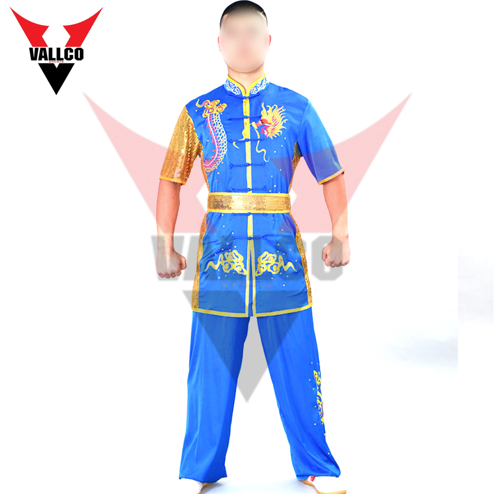 Yellow Blue Contrast Color Good Quality Best Supplier Newest Product Breathable Kung Fu Uniform - view 3