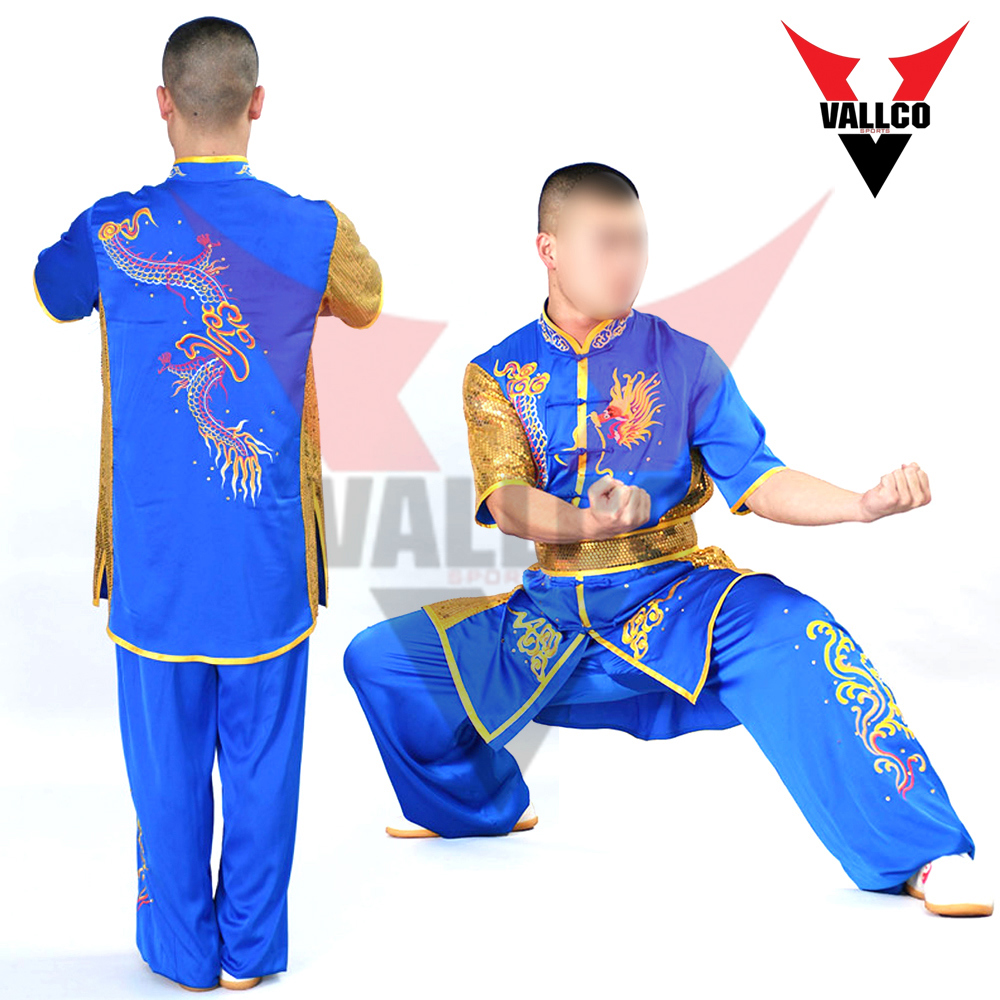 Yellow Blue Contrast Color Good Quality Best Supplier Newest Product Breathable Kung Fu Uniform - view 5