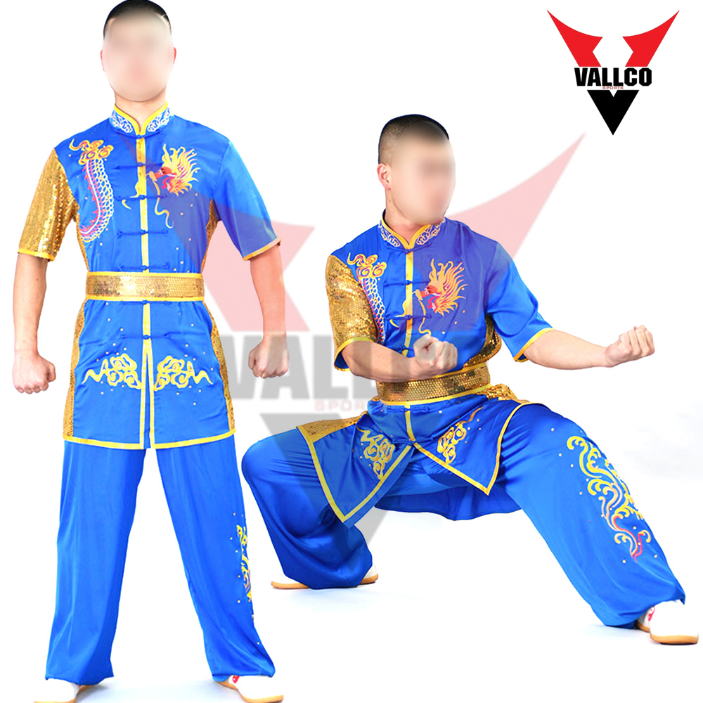Yellow Blue Contrast Color Good Quality Best Supplier Newest Product Breathable Kung Fu Uniform - view 6