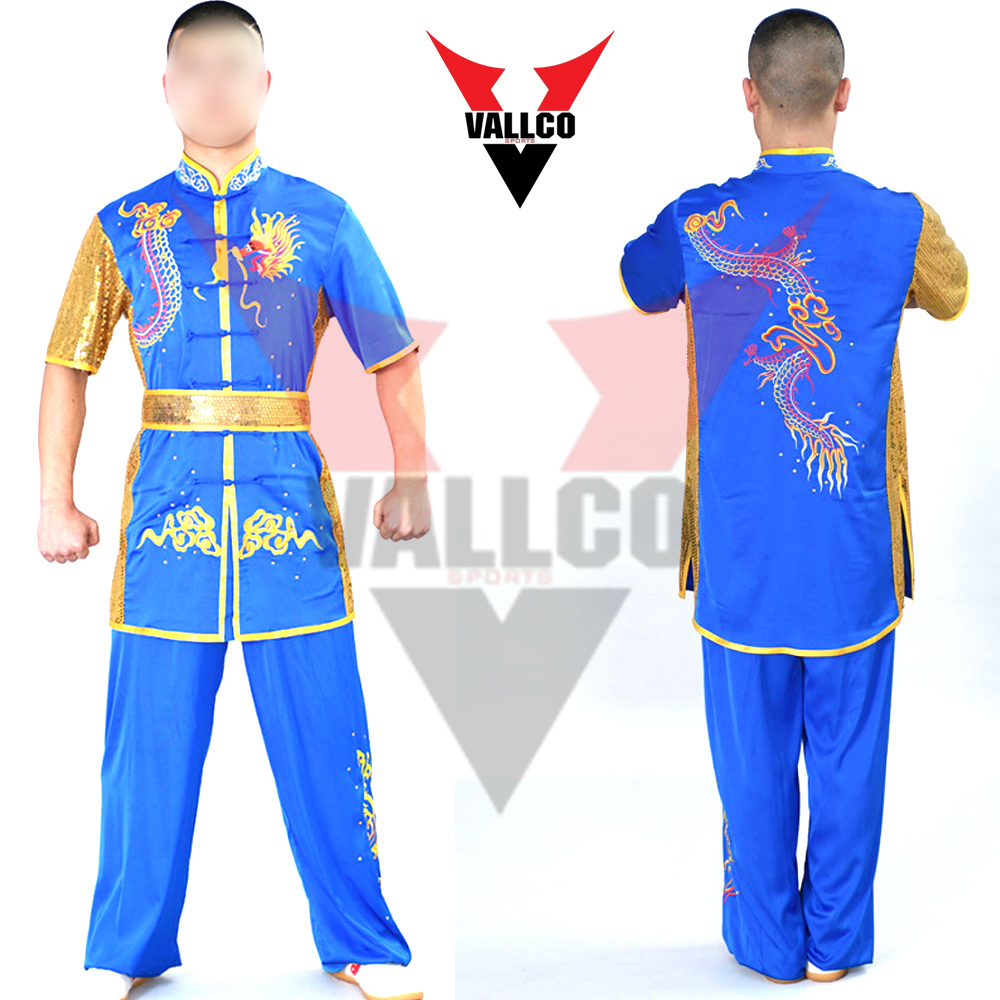 Yellow Blue Contrast Color Good Quality Best Supplier Newest Product Breathable Kung Fu Uniform - view 7