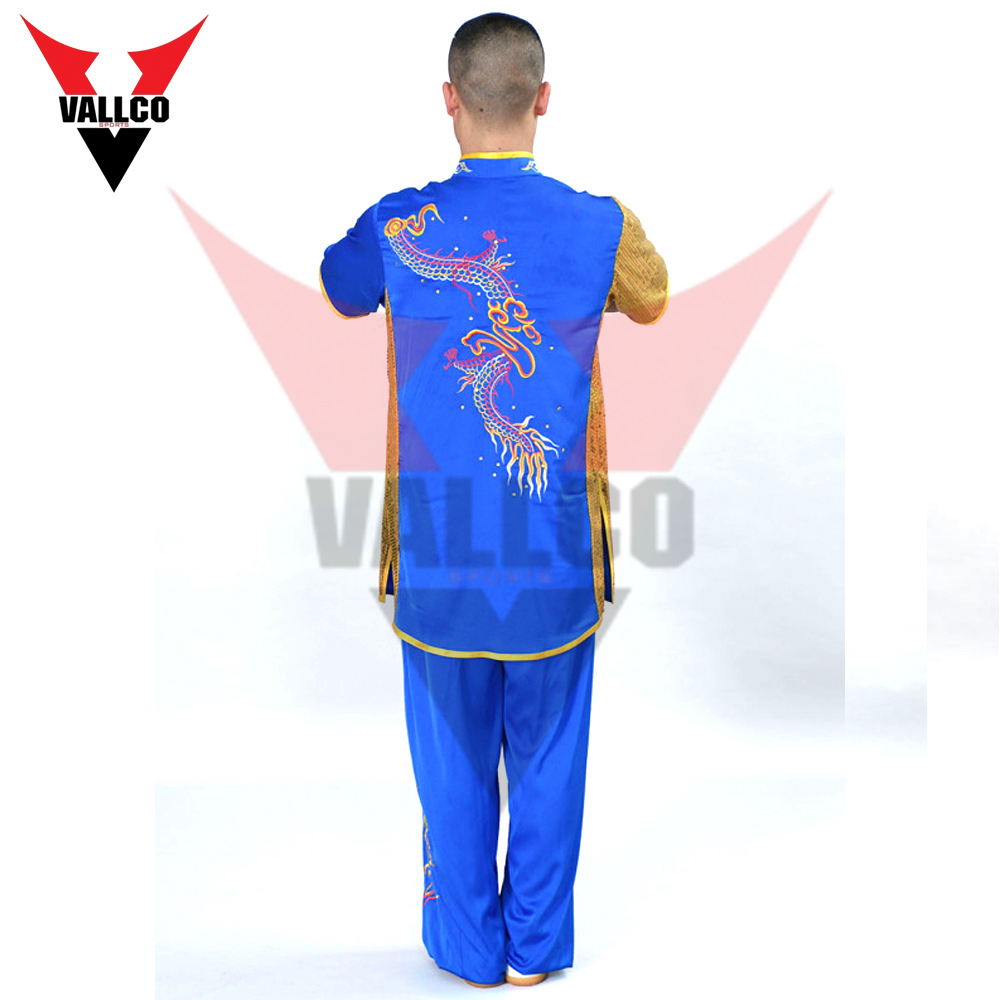 Yellow Blue Contrast Color Good Quality Best Supplier Newest Product Breathable Kung Fu Uniform - view 9