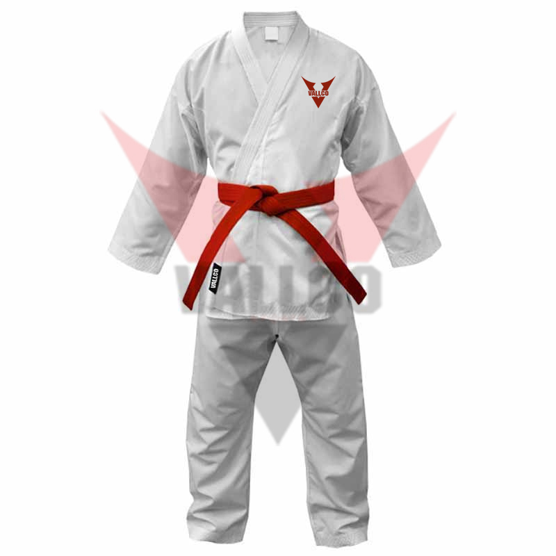 White Color Medium Weight 100% Cotton Durable New Arrival Stylish Design Karate Uniform