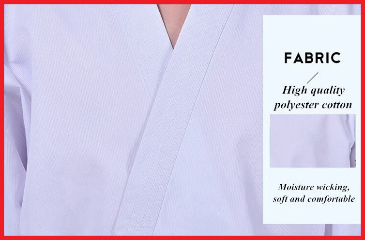 White Color Medium Weight 100% Cotton Durable New Arrival Stylish Design Karate Uniform - view 12