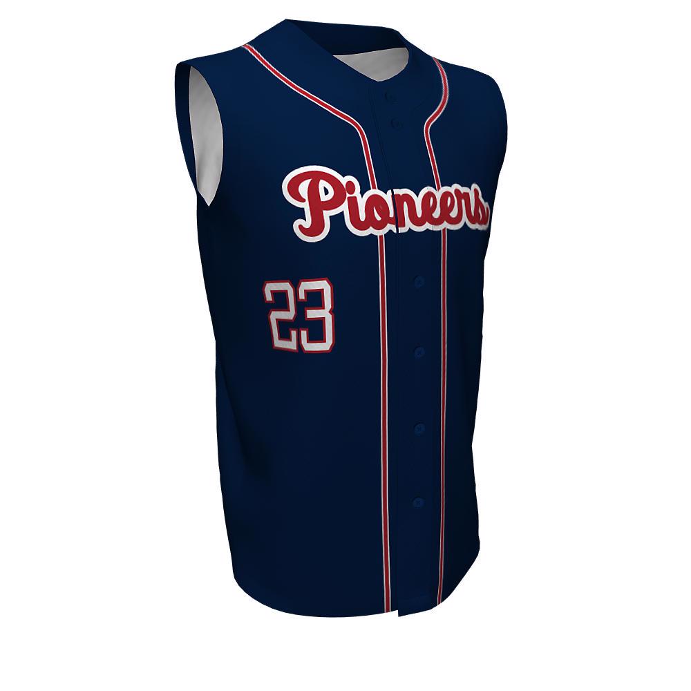 Baseball Full Button Sleeveless Jerseys Pioneers