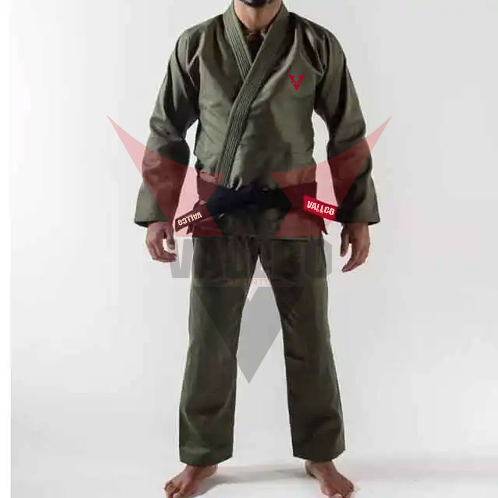 Olive Color Top Quality Martial Art Wear Best Price Customized Made Adult Wear Karate Uniforms