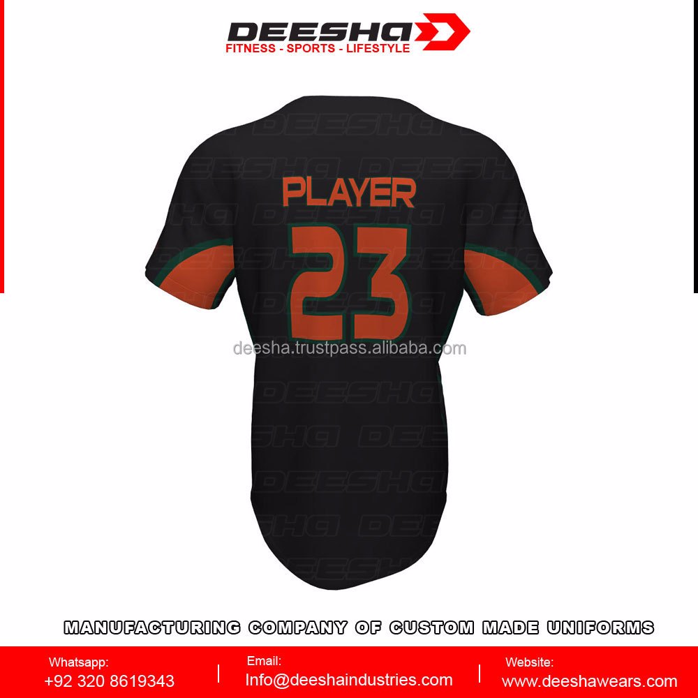 Baseball 2 Button Miami Jersey