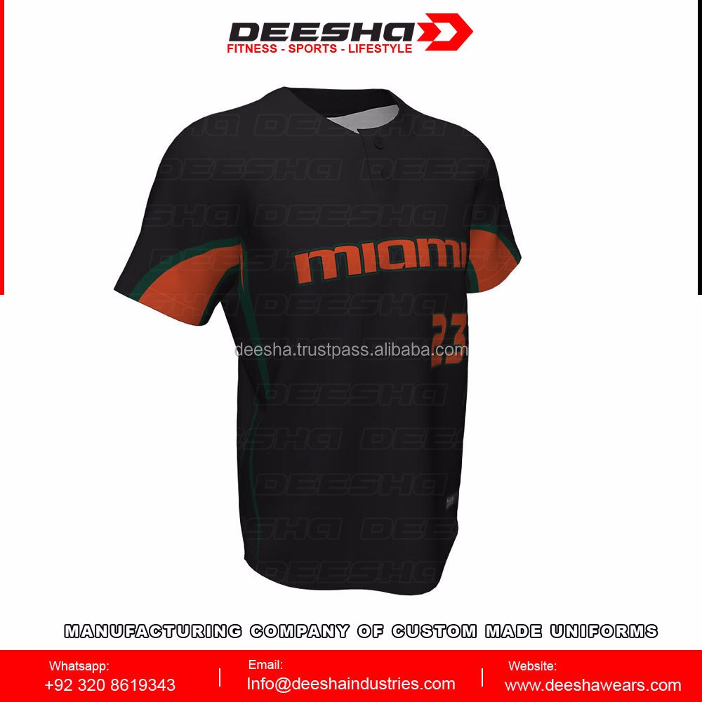 Baseball 2 Button Miami Jersey - view 3