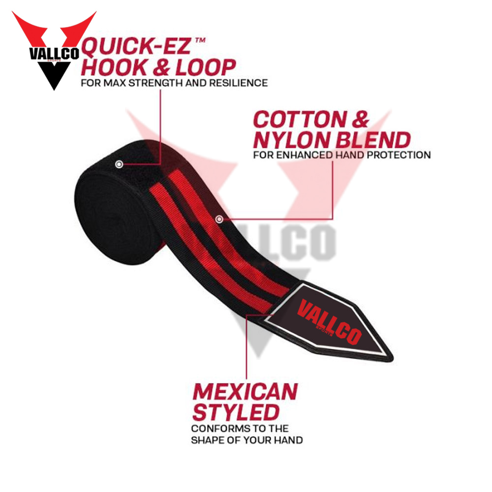 Black Red Color Wholesale Rate Different Design Wrist Support Bands Fight Boxing Hand Wraps  - view 3