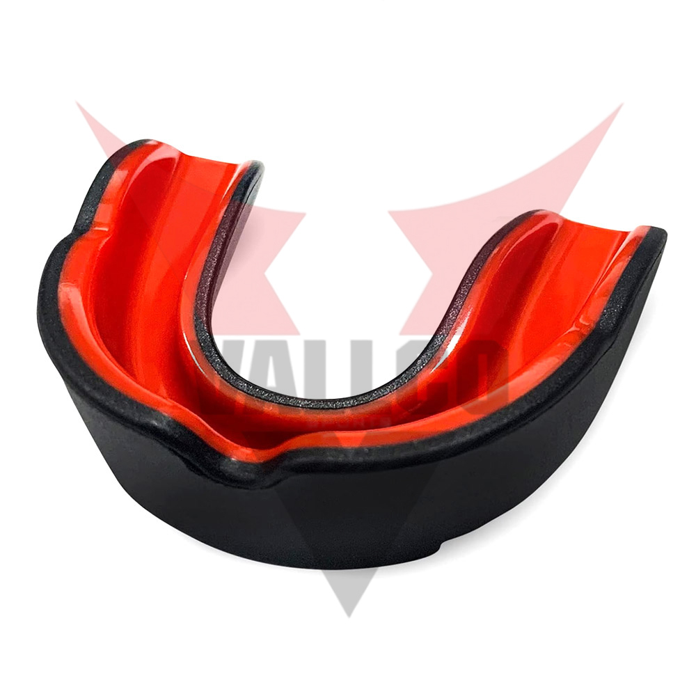 Mouth Safety Use Black And Red Color Customized Logo Print Latest Product Mouth Guard For Adult