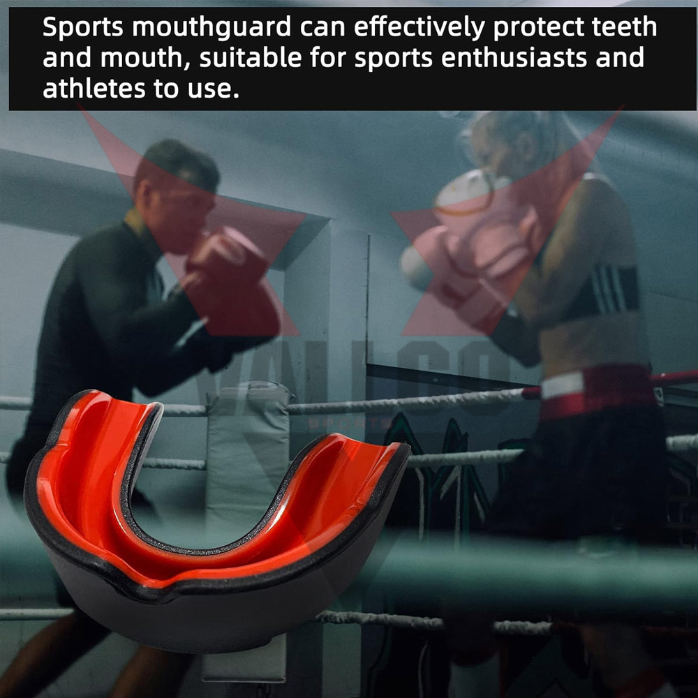Mouth Safety Use Black And Red Color Customized Logo Print Latest Product Mouth Guard For Adult - view 4
