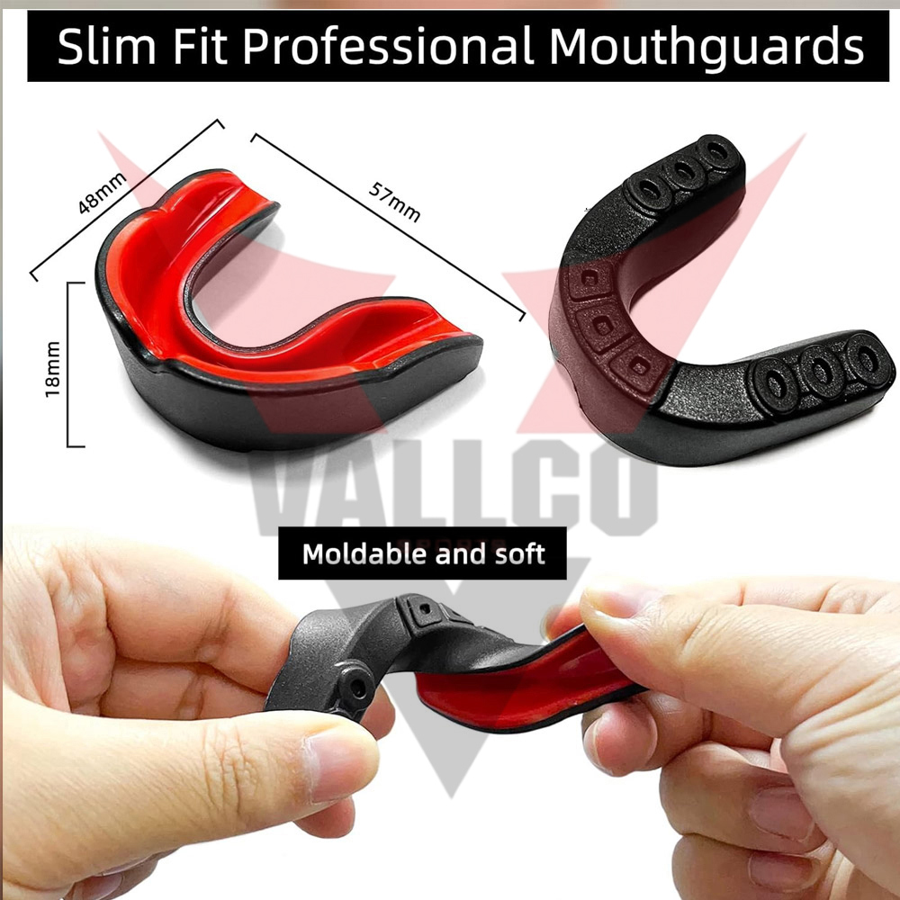 Mouth Safety Use Black And Red Color Customized Logo Print Latest Product Mouth Guard For Adult - view 13