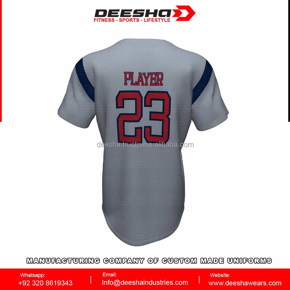 Baseball 2 Button Bombers Jersey - view 3