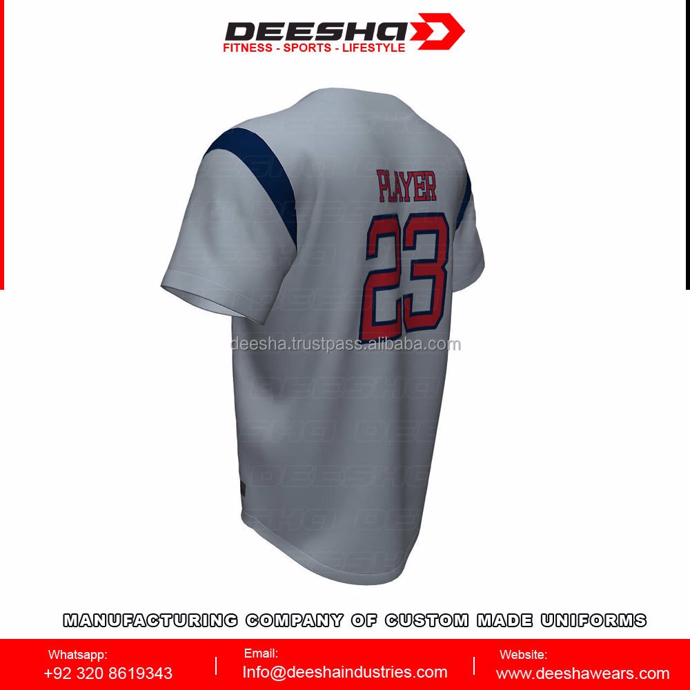Baseball 2 Button Bombers Jersey - view 4