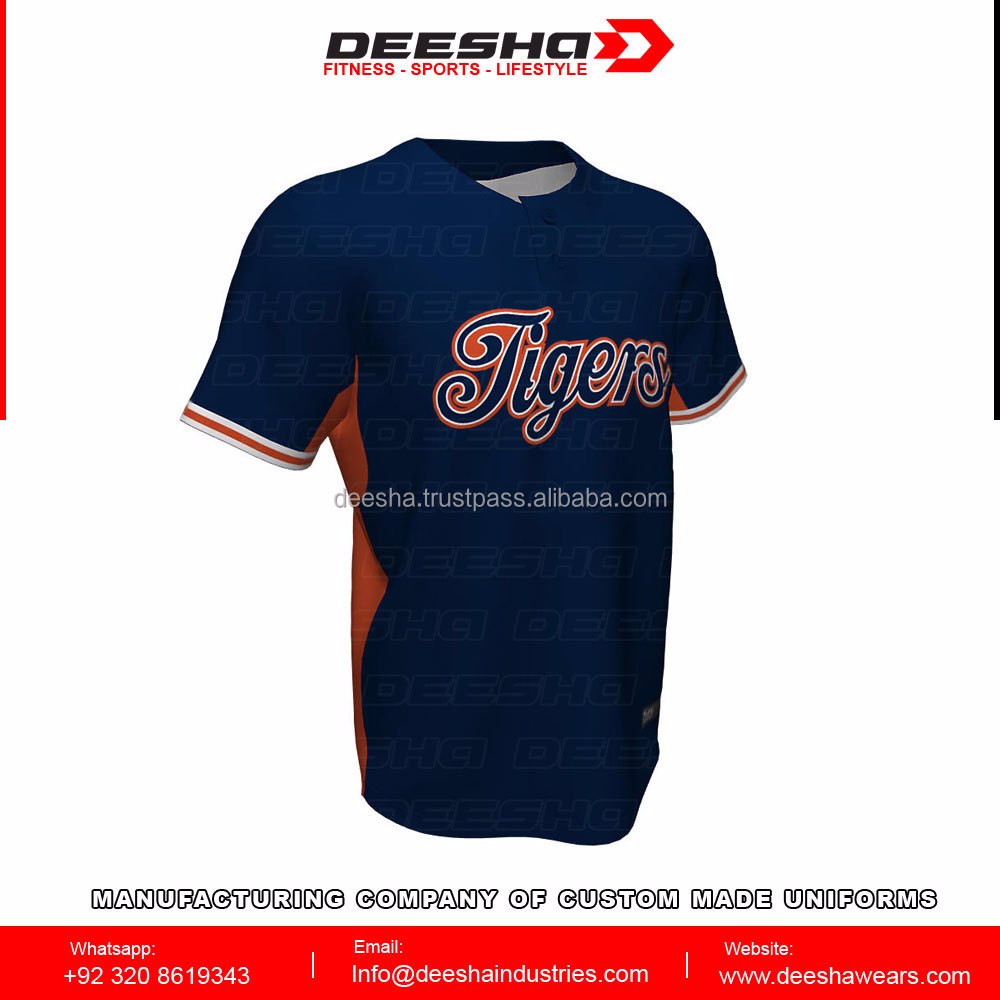 Baseball 2 Button Tigers Jersey