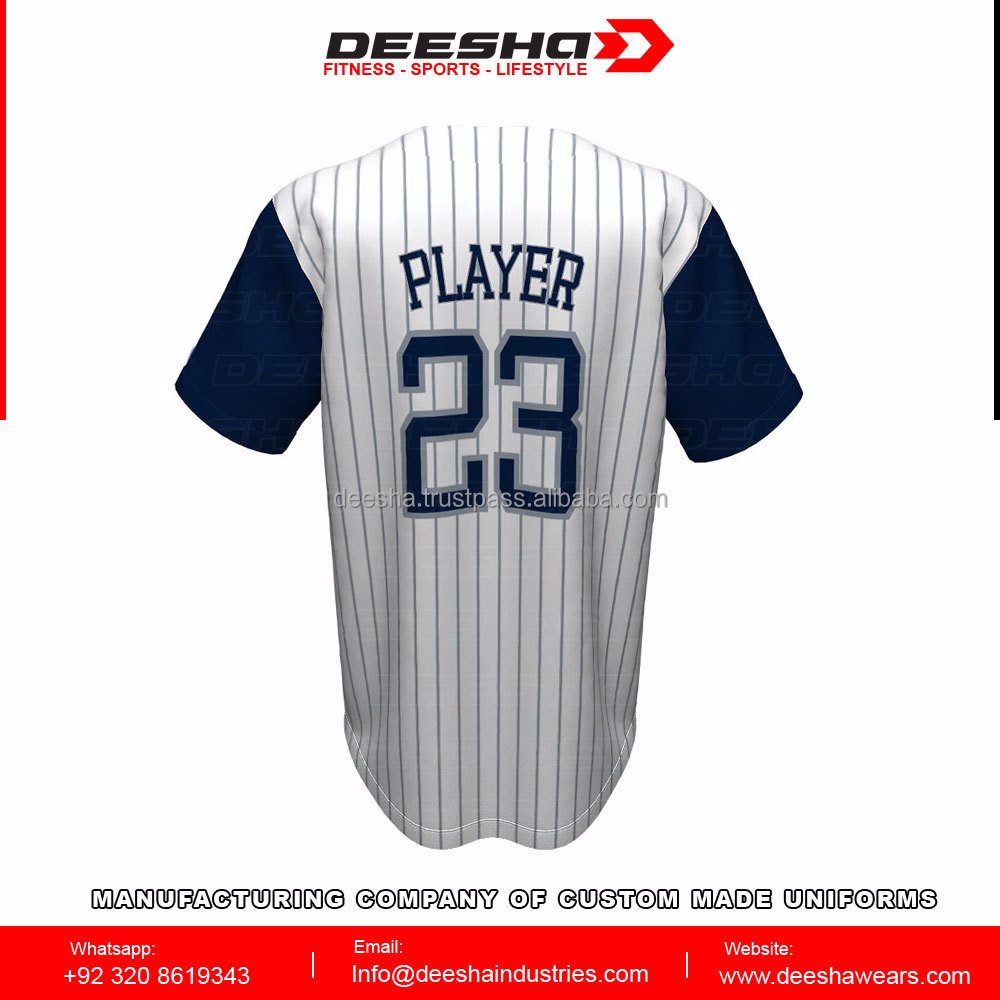 Baseball Full Button Warriors Jerseys - view 3