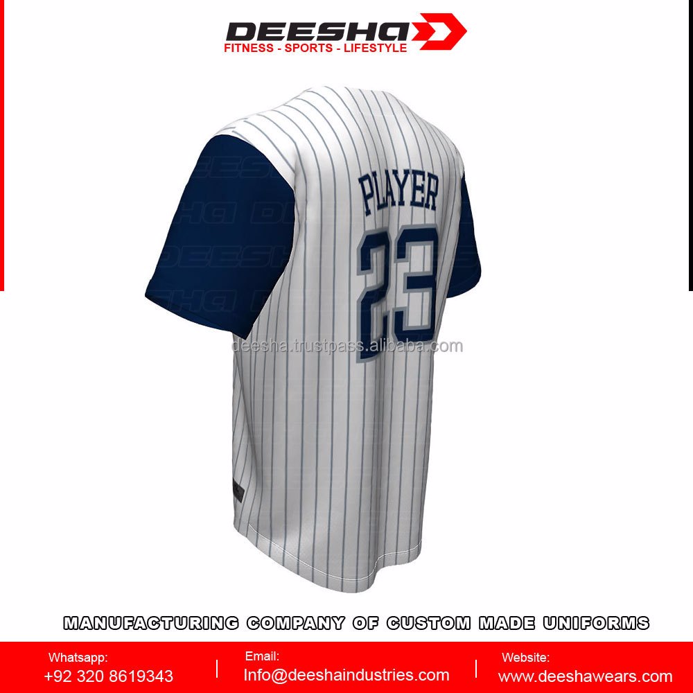Baseball Full Button Warriors Jerseys - view 4