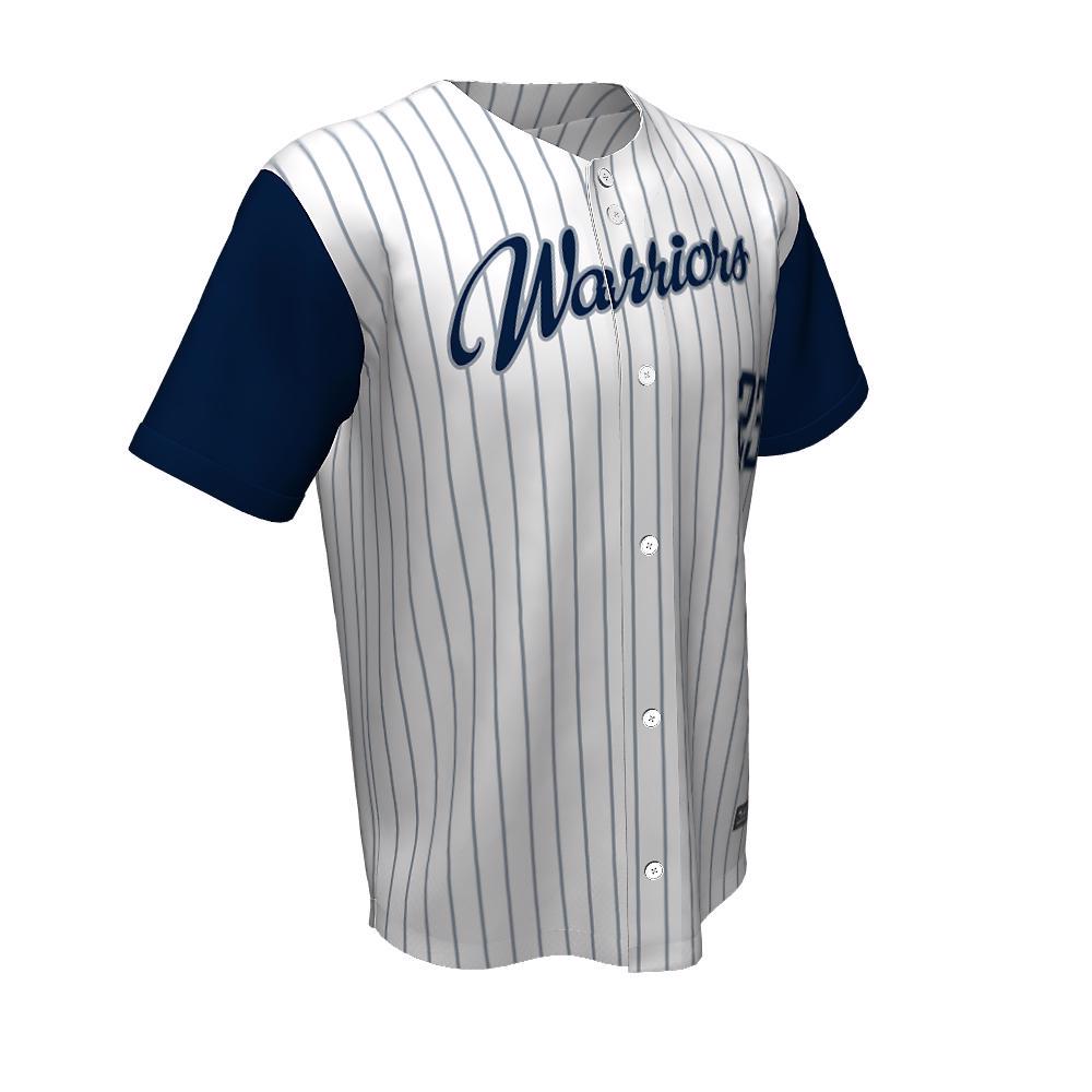 Baseball Full Button Warriors Jerseys - view 5