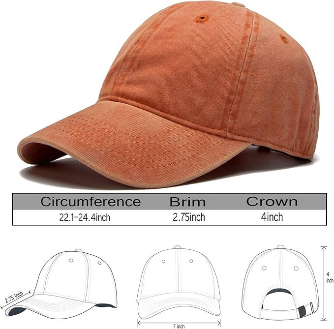 Men Women Baseball Cap-Low Profile Adjustable Washed Cotton Golf Dad Hat - view 2