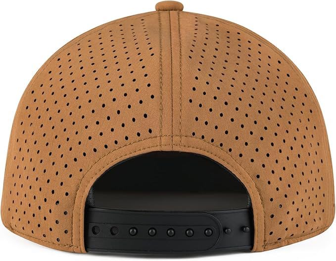 Flat Brim Baseball Cap Adjustable Performance Snapback Hat Laser Perforated Cap - view 3