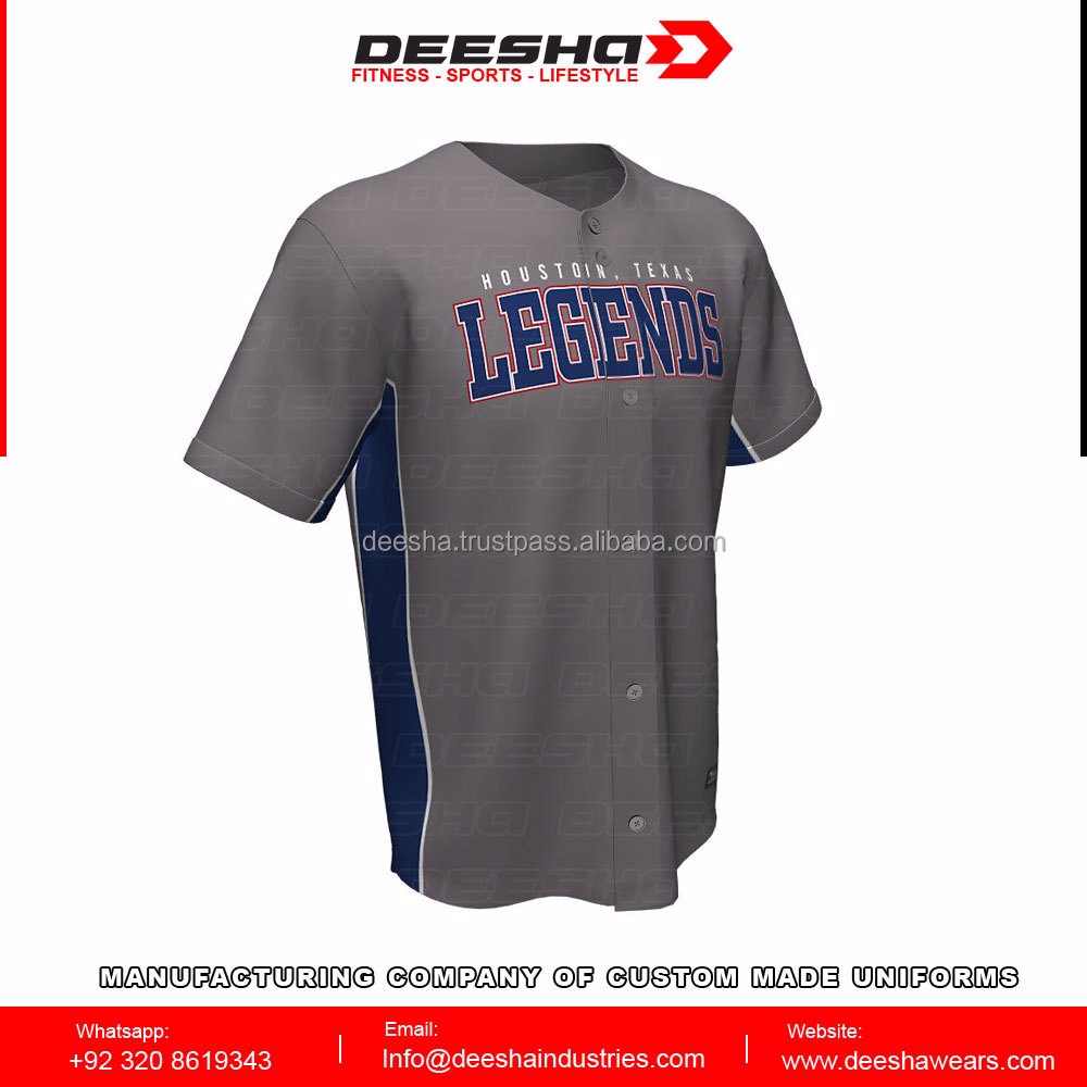 Baseball Full Button Legends Jerseys