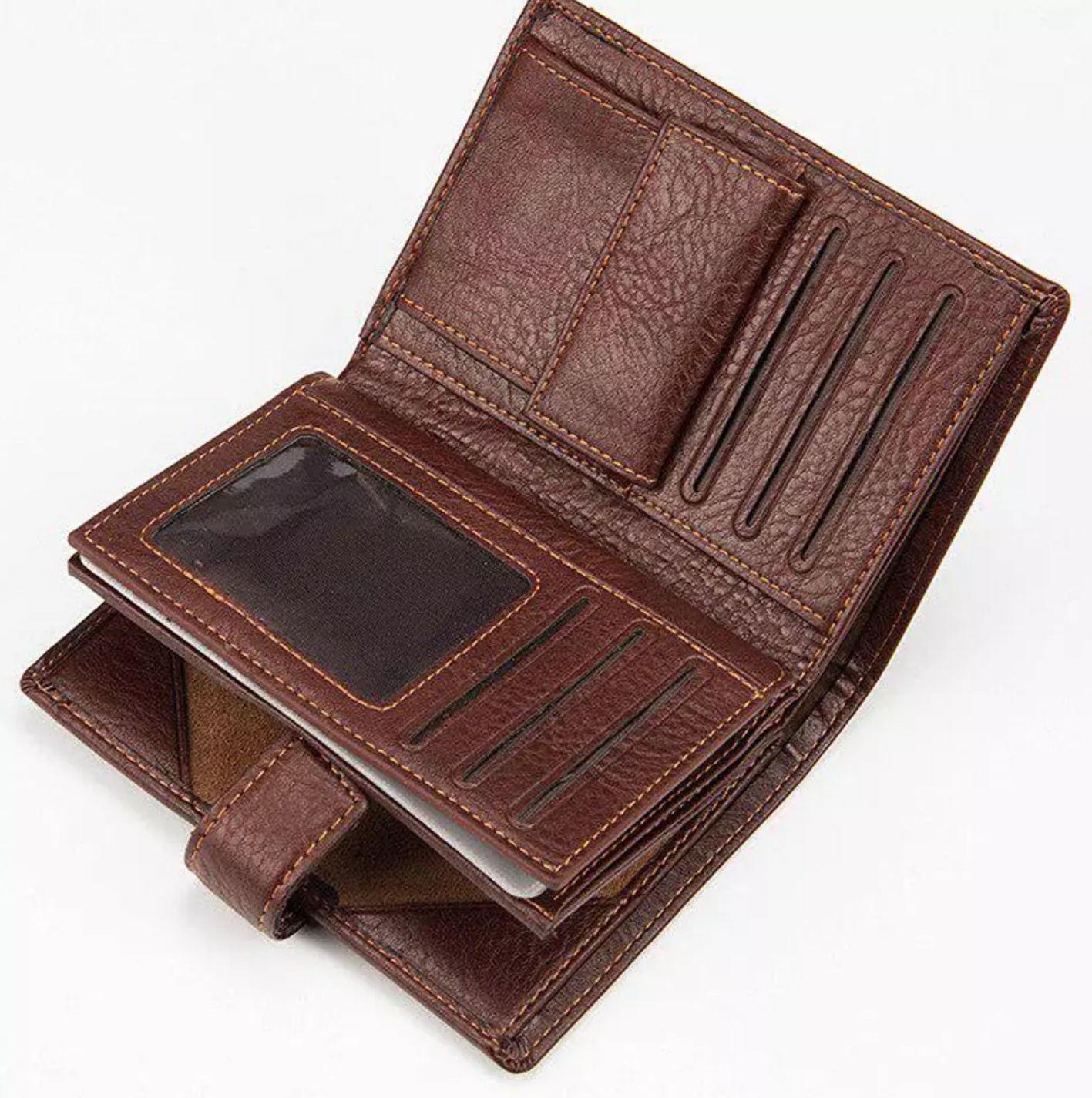 Casual Men Slim Custom Logo Leahter Wallets - view 3