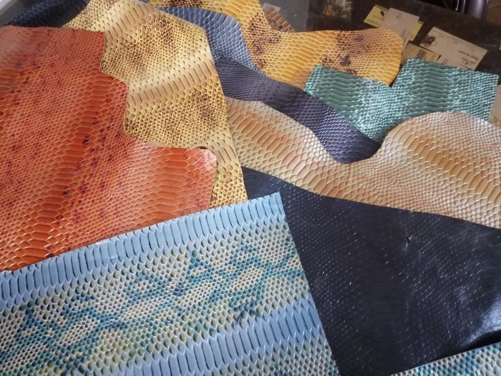 Cow Embossed Snake Leather